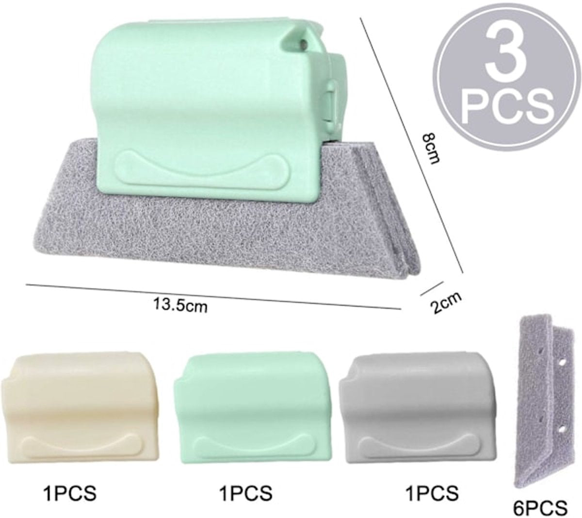 Window Track Brushes (Pack of 3)