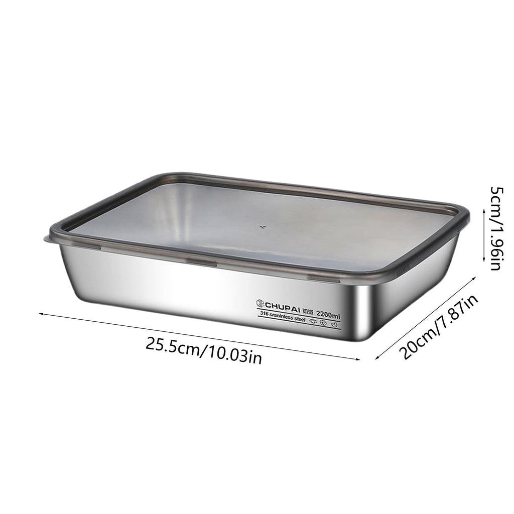 Stainless Steel Fridge Containers (Pack of 3)