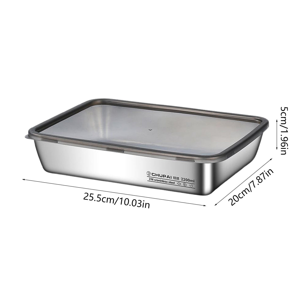 Stainless Steel Fridge Containers (Pack of 3)