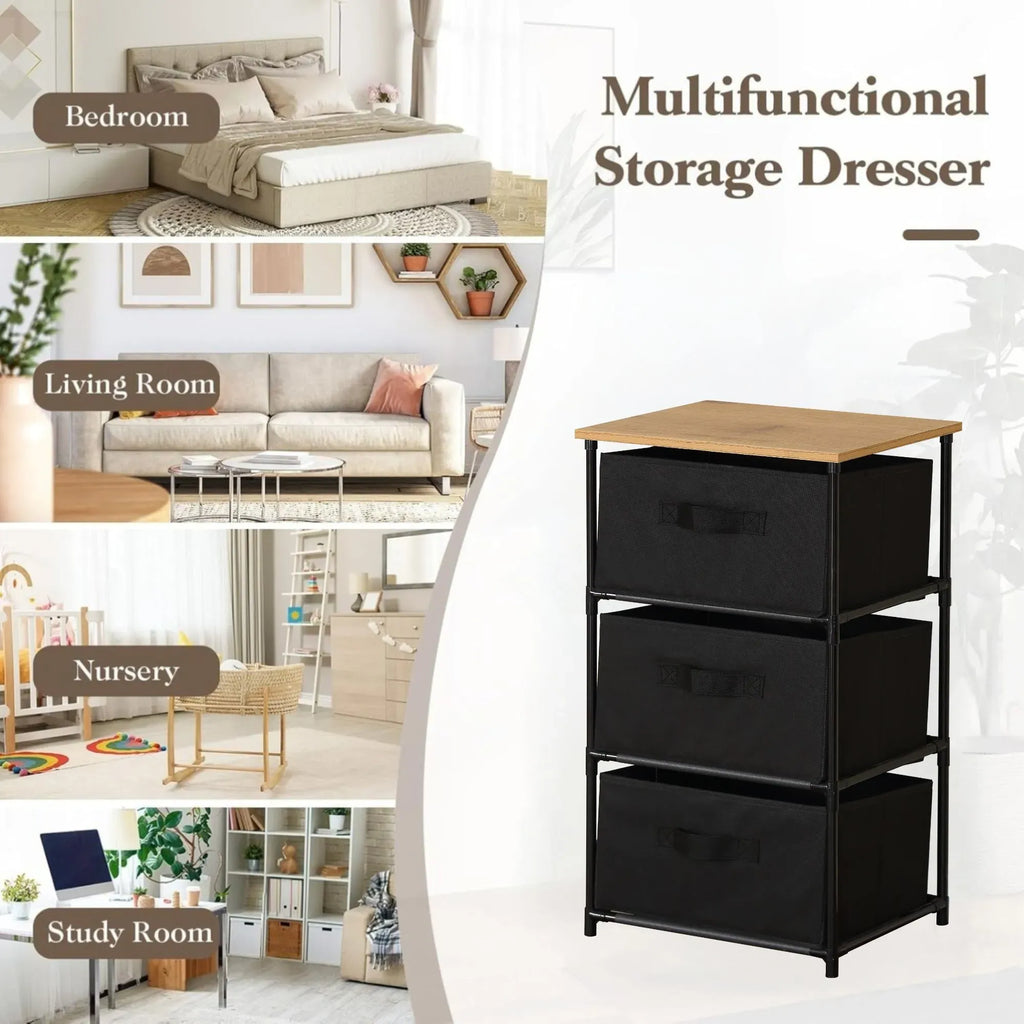 3-Drawer Storage Dresser