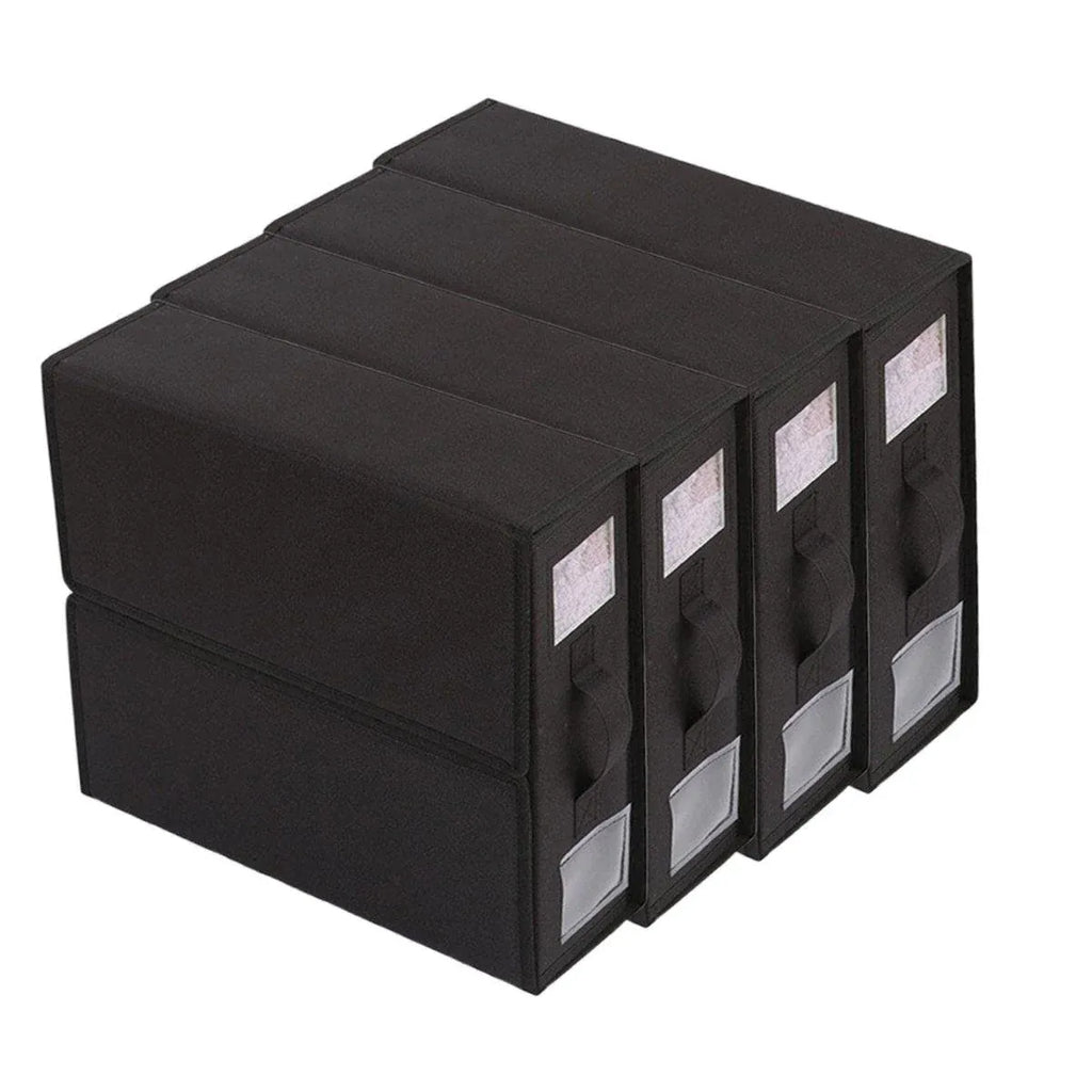 Fabric Storage Boxes (Pack of 4) – Black