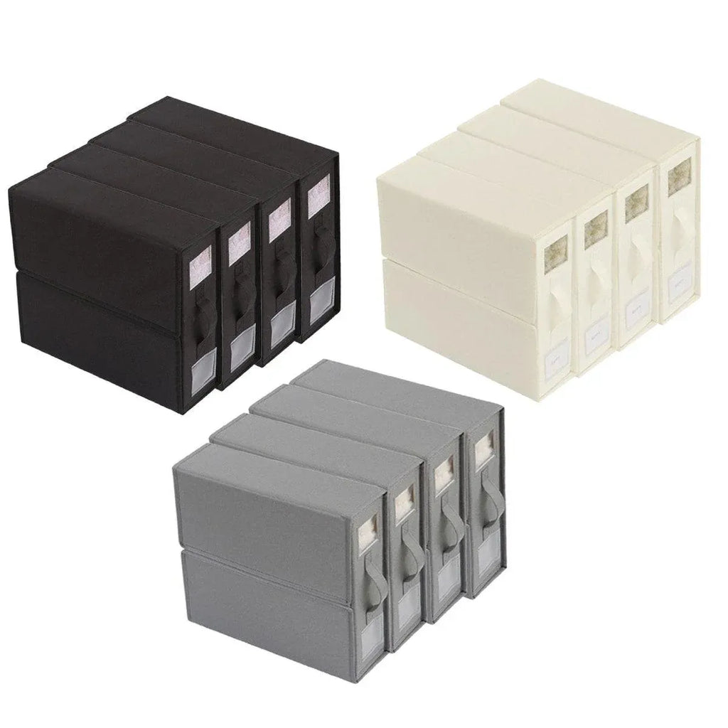 Fabric Storage Boxes (Pack of 4) – Black