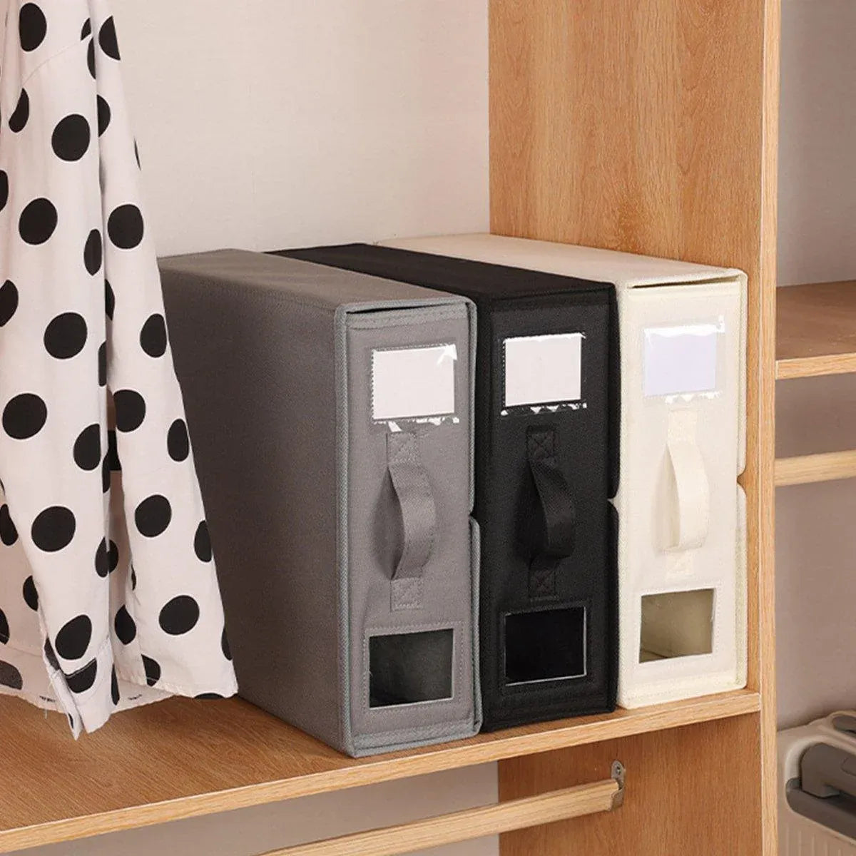 Fabric Storage Boxes (Pack of 4) – Black