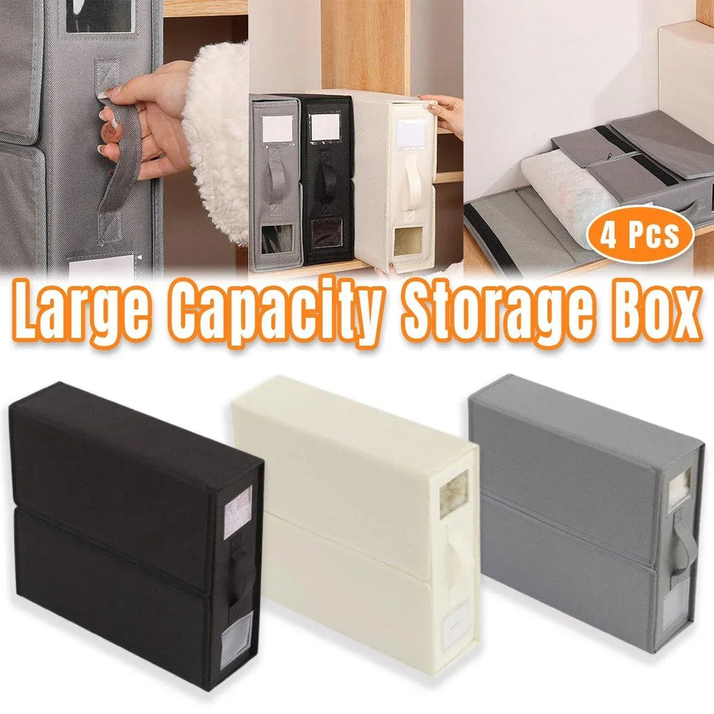 Fabric Storage Boxes (Pack of 4) – Black