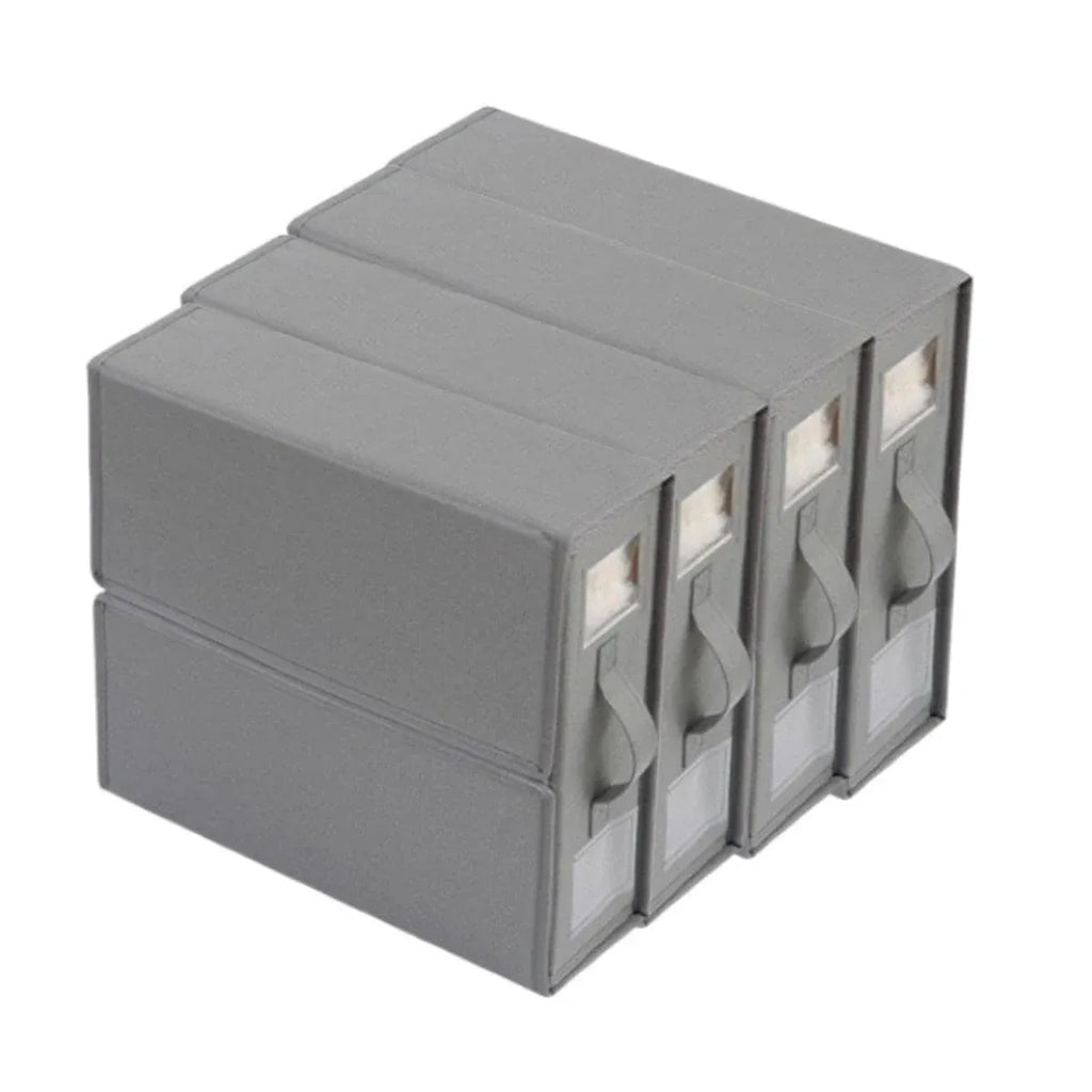 Fabric Storage Boxes (Pack of 4) – Grey