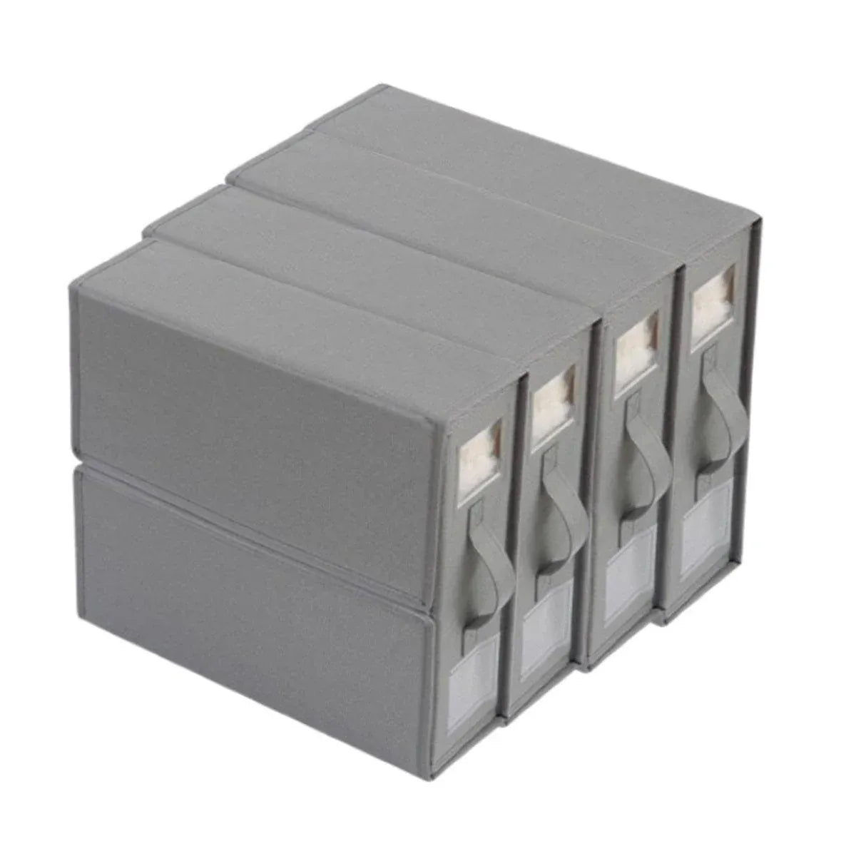 Fabric Storage Boxes (Pack of 4) – Grey