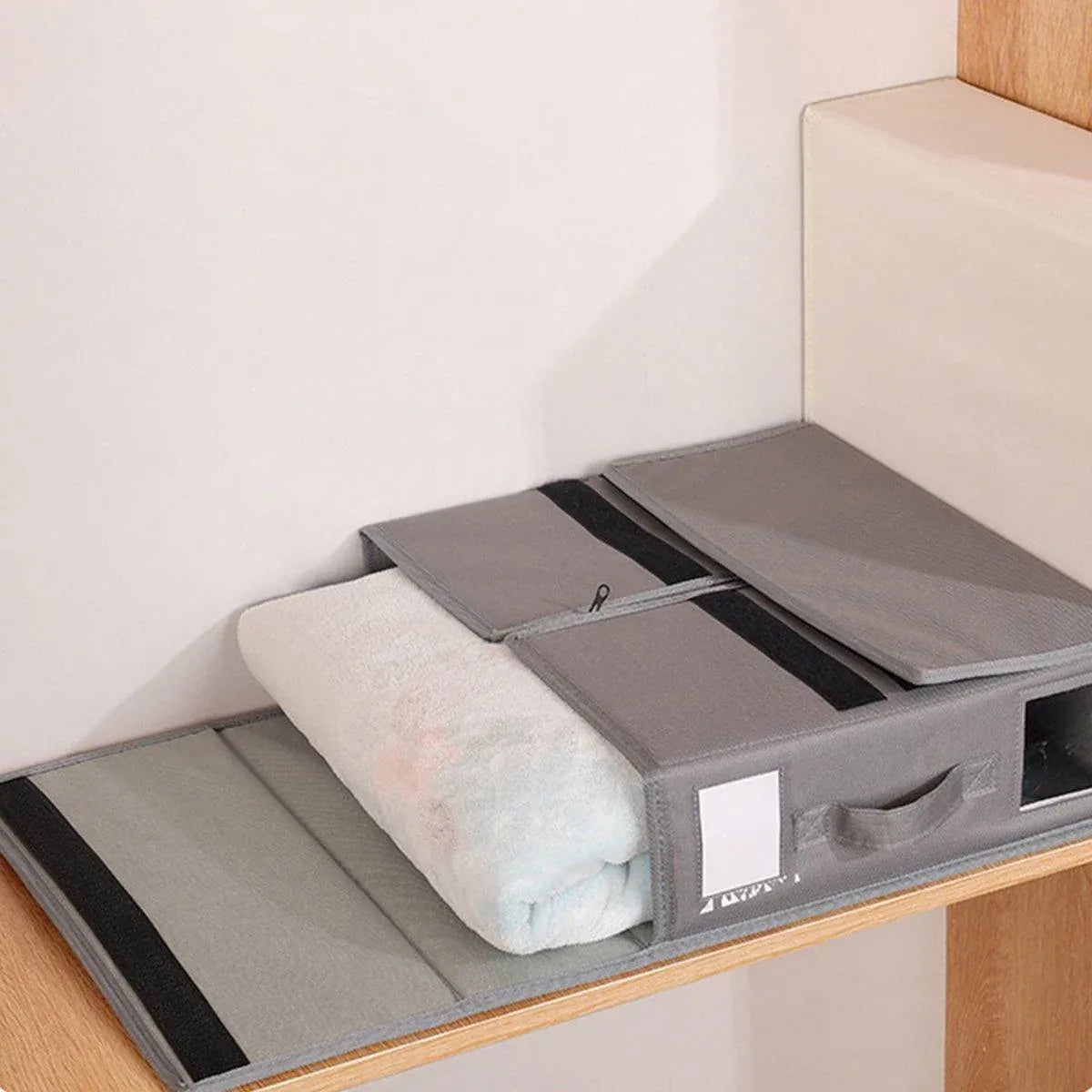 Fabric Storage Boxes (Pack of 4) – Grey