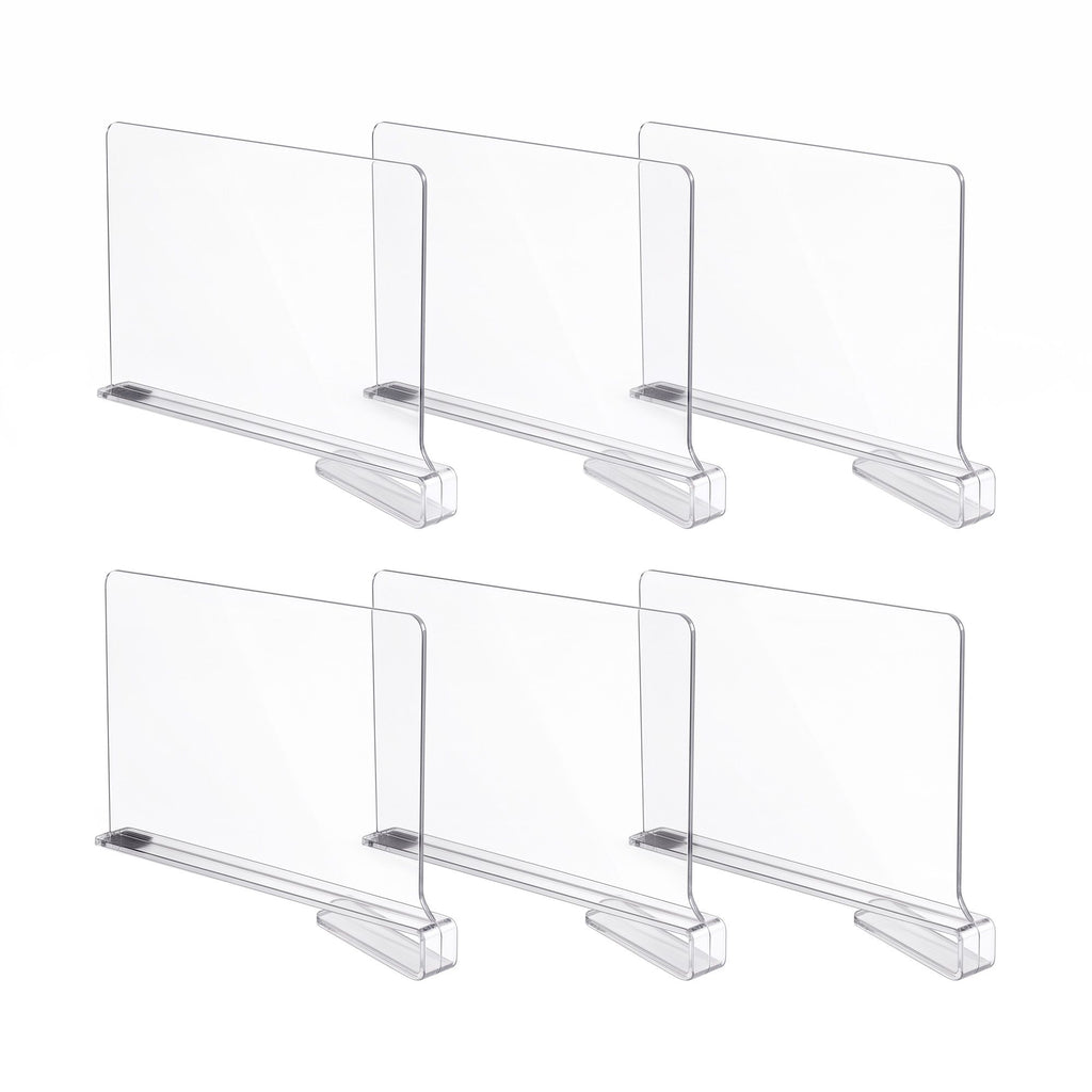 Clear Shelf Dividers (Pack of 6)