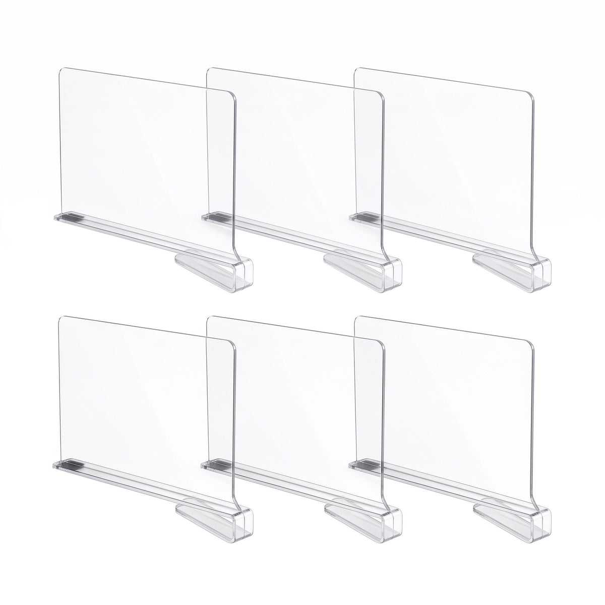 Clear Shelf Dividers (Pack of 6)