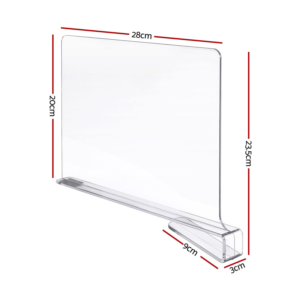 Clear Shelf Dividers (Pack of 6)
