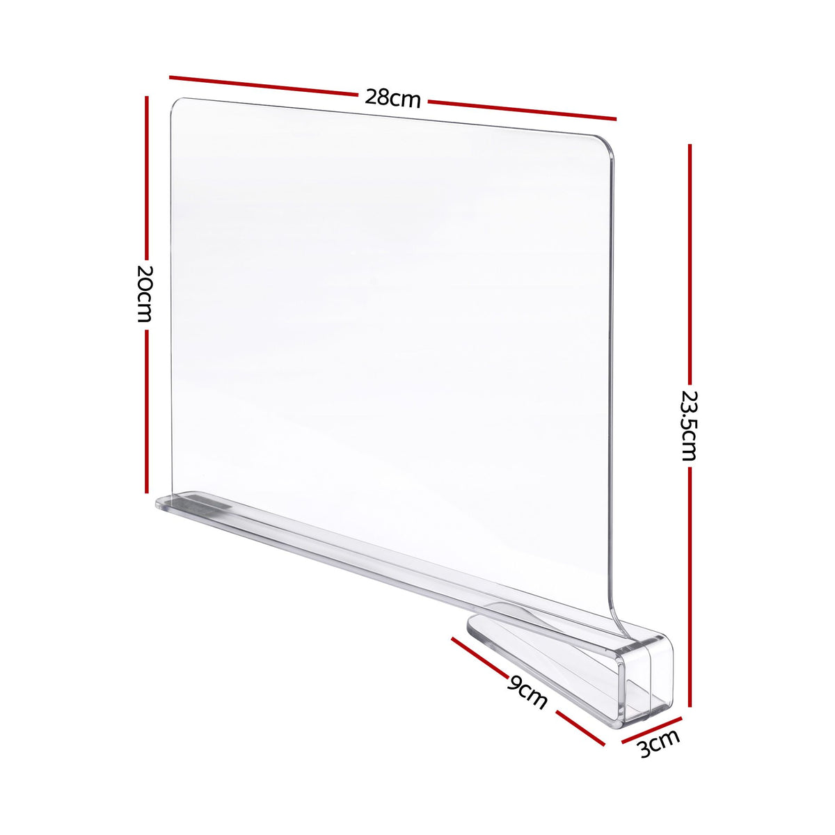 Clear Shelf Dividers (Pack of 6)