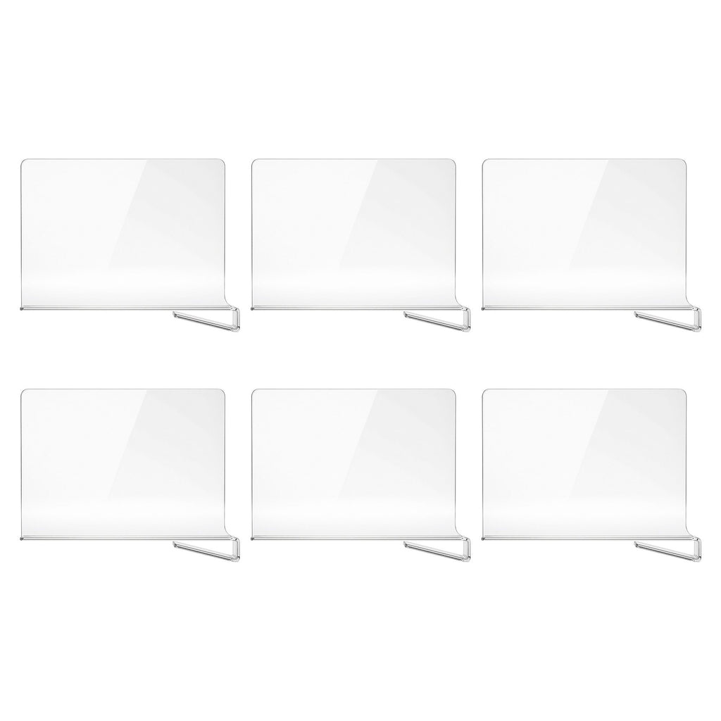 Clear Shelf Dividers (Pack of 6)