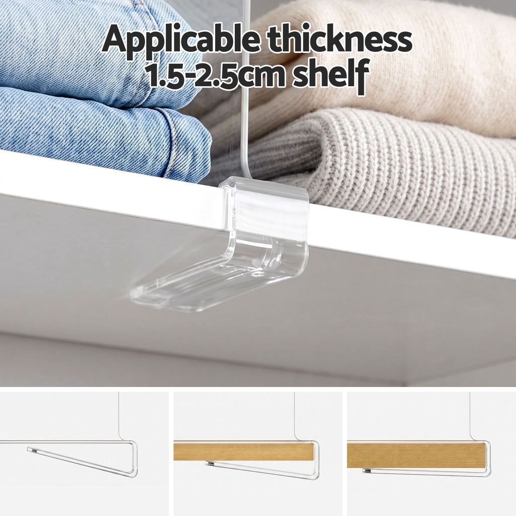 Clear Shelf Dividers (Pack of 6)