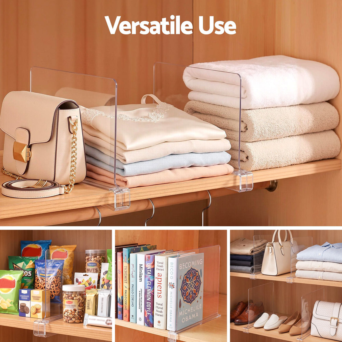 Clear Shelf Dividers (Pack of 6)