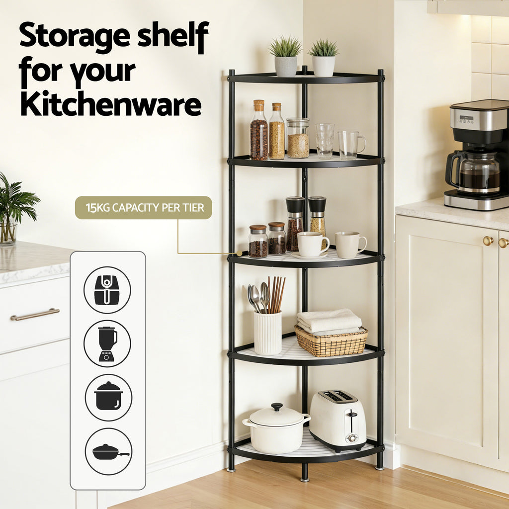 5-Tier Corner Kitchen Shelf