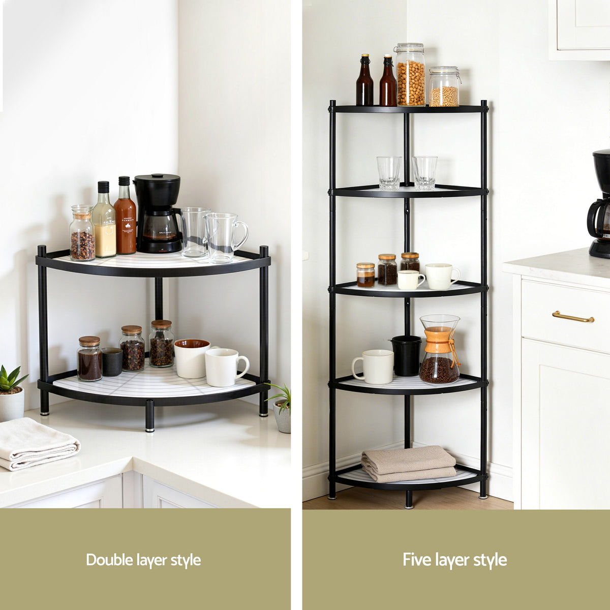 5-Tier Corner Kitchen Shelf